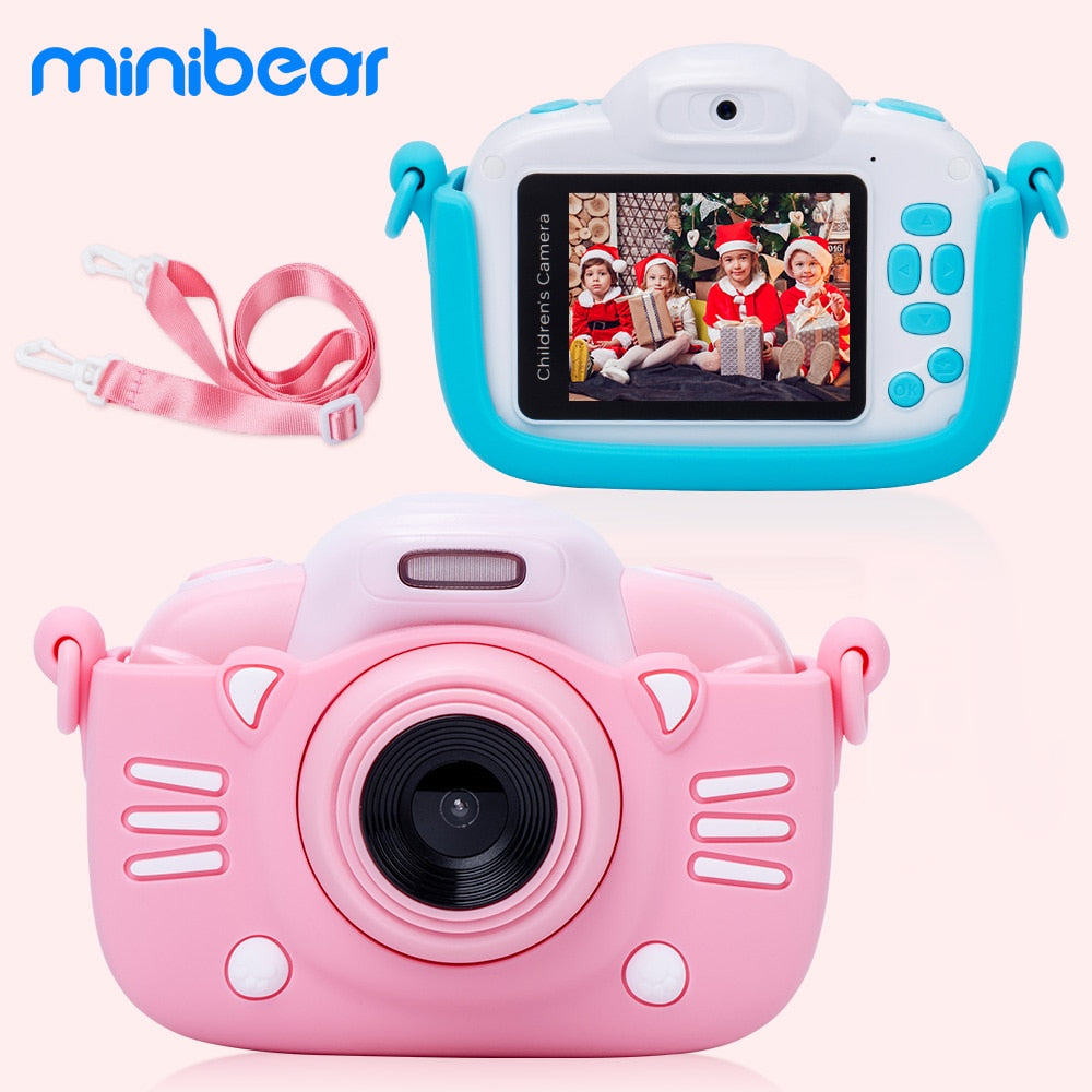 Minibear Children Camera For Kids Toy Cameras For Children 1080P HD Video Camera For Child Birthday Christmas Gifts For Girl Boy