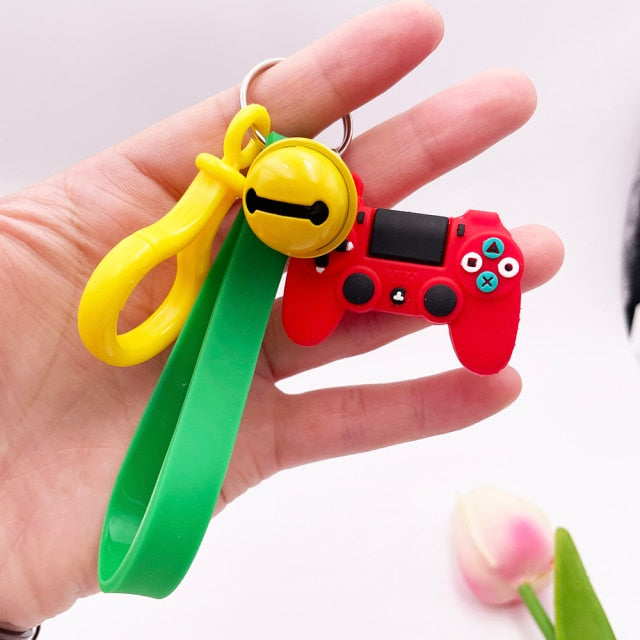 Creative Video Game Handle Keychain Simulation Joystick Model Key Chain Ring Pendant Men Women Couple Key Holder Trinket Gift