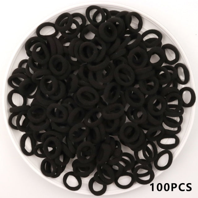 Baby Girl Small Hair Bands Kid Children Headbands Colorful Elastic Hair Tie Nylon Scrunchie Hair Rope 50/100pcs Hair Accessories