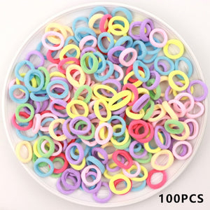 Baby Girl Small Hair Bands Kid Children Headbands Colorful Elastic Hair Tie Nylon Scrunchie Hair Rope 50/100pcs Hair Accessories