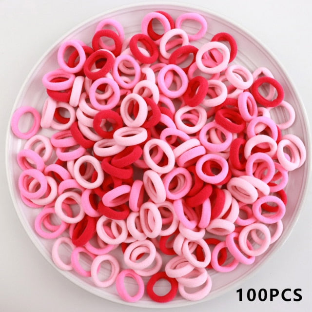 Baby Girl Small Hair Bands Kid Children Headbands Colorful Elastic Hair Tie Nylon Scrunchie Hair Rope 50/100pcs Hair Accessories