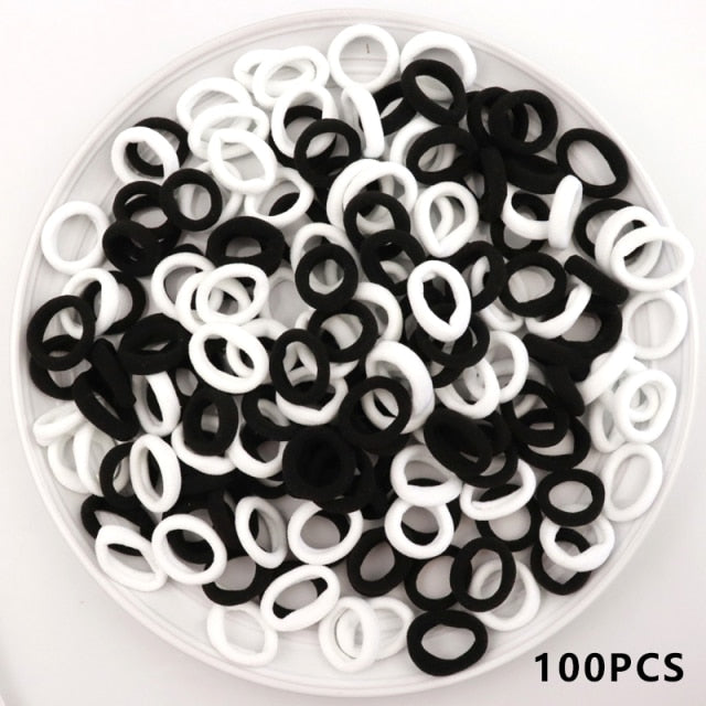 Baby Girl Small Hair Bands Kid Children Headbands Colorful Elastic Hair Tie Nylon Scrunchie Hair Rope 50/100pcs Hair Accessories