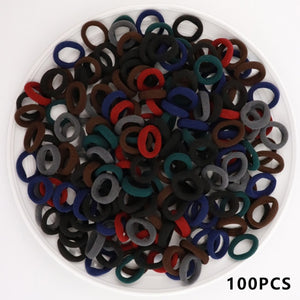 Baby Girl Small Hair Bands Kid Children Headbands Colorful Elastic Hair Tie Nylon Scrunchie Hair Rope 50/100pcs Hair Accessories