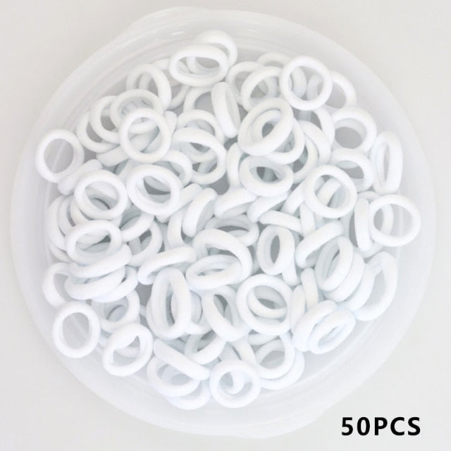 Baby Girl Small Hair Bands Kid Children Headbands Colorful Elastic Hair Tie Nylon Scrunchie Hair Rope 50/100pcs Hair Accessories