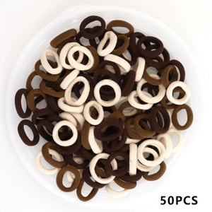 Baby Girl Small Hair Bands Kid Children Headbands Colorful Elastic Hair Tie Nylon Scrunchie Hair Rope 50/100pcs Hair Accessories