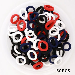 Baby Girl Small Hair Bands Kid Children Headbands Colorful Elastic Hair Tie Nylon Scrunchie Hair Rope 50/100pcs Hair Accessories