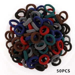 Baby Girl Small Hair Bands Kid Children Headbands Colorful Elastic Hair Tie Nylon Scrunchie Hair Rope 50/100pcs Hair Accessories