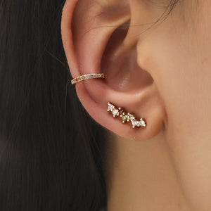 Bohemian NO Piercing Crystal Rhinestone Ear Cuff Earrings For Women Wrap Stud Clip Earrings Girl Trendy Earrings Jewelry Bijoux