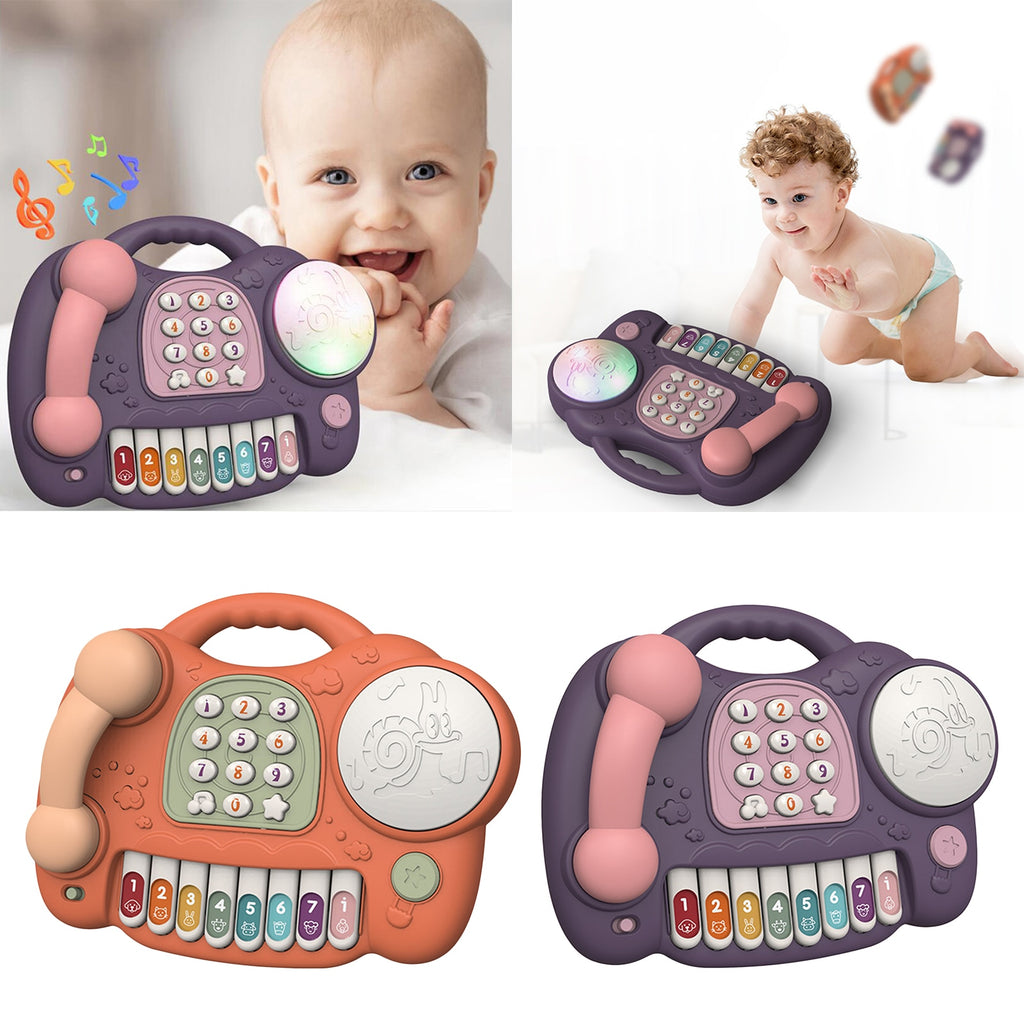 Children Simulation Telephone Pretend Play with Lights & Music Educational Toys