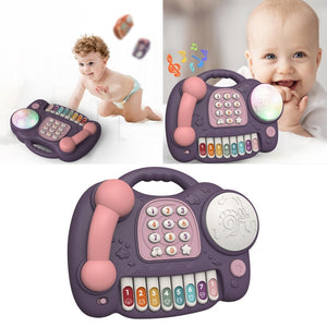 Children Simulation Telephone Pretend Play with Lights & Music Educational Toys