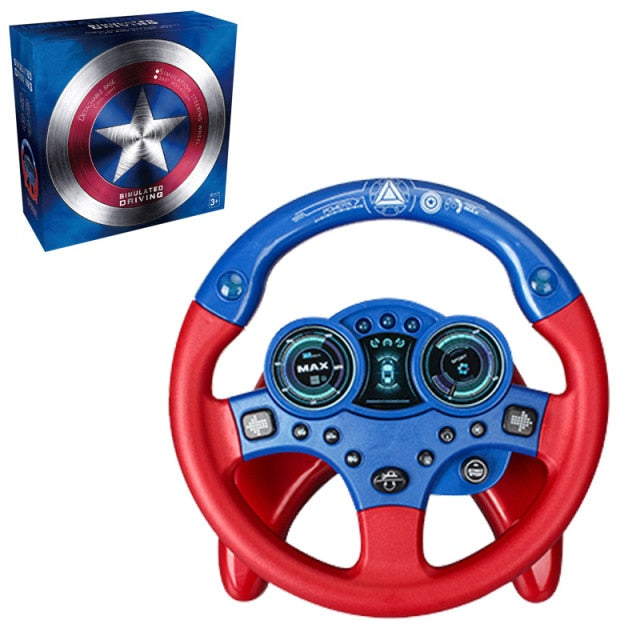Electric Simulation Steering Wheel Toy With Light And Sound Educational Children Co-Pilot Children'S Car Toy Vocal Toy Gift