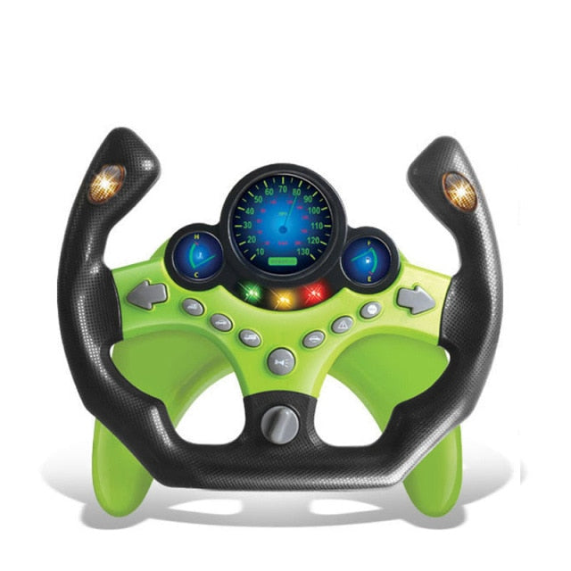 Electric Simulation Steering Wheel Toy With Light And Sound Educational Children Co-Pilot Children'S Car Toy Vocal Toy Gift