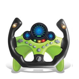 Electric Simulation Steering Wheel Toy With Light And Sound Educational Children Co-Pilot Children'S Car Toy Vocal Toy Gift