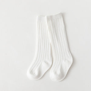Spainish Kids Socks Baby Boys Girls Cotton Breathable Stripe Soft Sock Children Knee High Long Socks School Uniform Socks