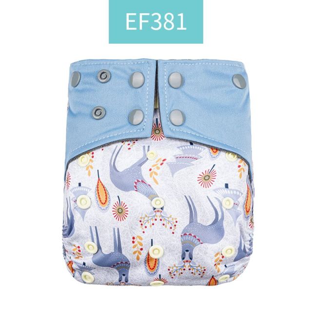 Happy Flute Washable and Reusable Baby Bamboo Charcoal Pocket Cloth Diaper With One Opening Fit 3-15kg Baby