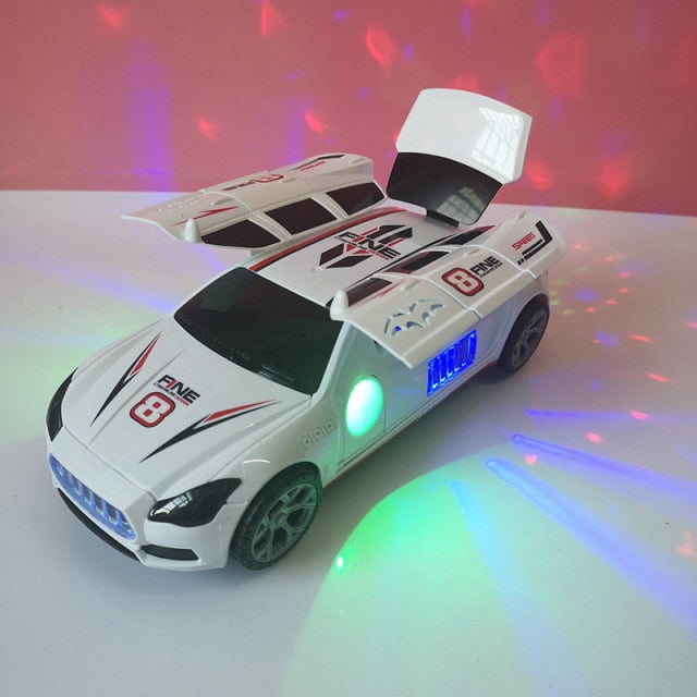 Electric dancing deformation rotating universal police car toy car boy toy child kid girl car Christmas birthday gift