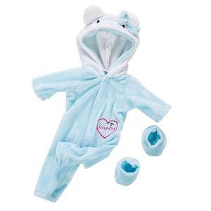 Warm Rompers Jumpsuits+Shoes Fit 17 inch 43cm Doll Clothes Born Baby Rompers Suit For Baby Birthday Festival Gift