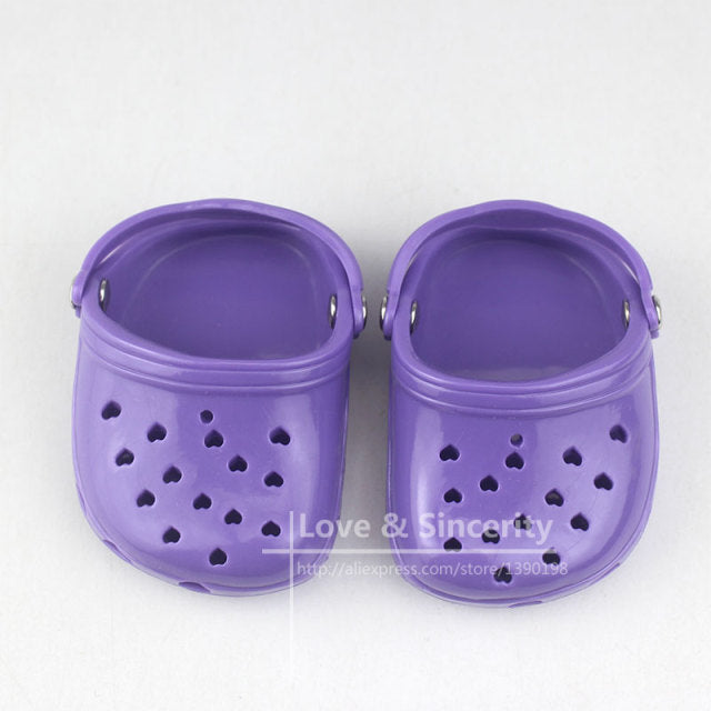 New Sandal Plastic Shoes For 43cm Baby Dolls 17 inch Born Dolls Shoes
