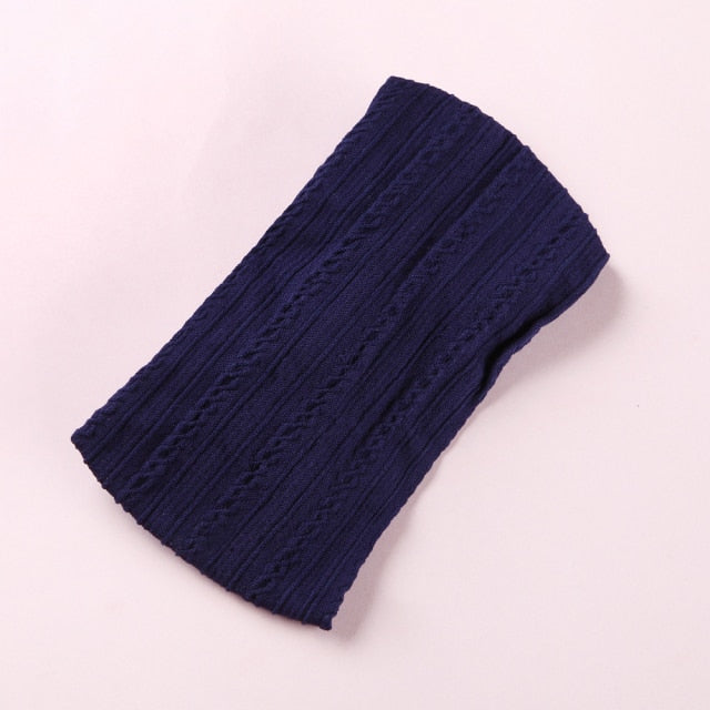 32 Colors Cable Bow Baby Headband for Child Bowknot Headwear Cables Turban for Kids Elastic Headwrap Baby Hair Accessories