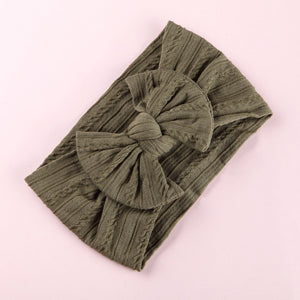 32 Colors Cable Bow Baby Headband for Child Bowknot Headwear Cables Turban for Kids Elastic Headwrap Baby Hair Accessories
