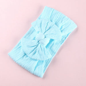 32 Colors Cable Bow Baby Headband for Child Bowknot Headwear Cables Turban for Kids Elastic Headwrap Baby Hair Accessories