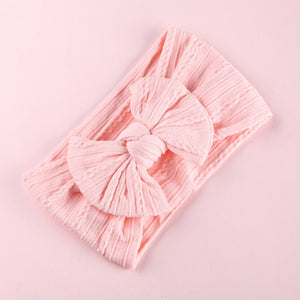 32 Colors Cable Bow Baby Headband for Child Bowknot Headwear Cables Turban for Kids Elastic Headwrap Baby Hair Accessories