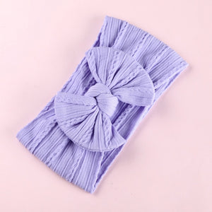 32 Colors Cable Bow Baby Headband for Child Bowknot Headwear Cables Turban for Kids Elastic Headwrap Baby Hair Accessories