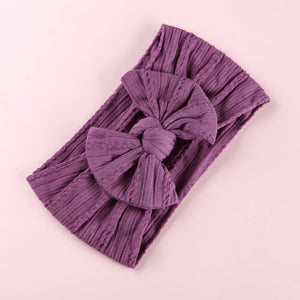 32 Colors Cable Bow Baby Headband for Child Bowknot Headwear Cables Turban for Kids Elastic Headwrap Baby Hair Accessories