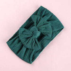 32 Colors Cable Bow Baby Headband for Child Bowknot Headwear Cables Turban for Kids Elastic Headwrap Baby Hair Accessories