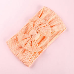 32 Colors Cable Bow Baby Headband for Child Bowknot Headwear Cables Turban for Kids Elastic Headwrap Baby Hair Accessories