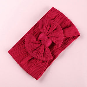 32 Colors Cable Bow Baby Headband for Child Bowknot Headwear Cables Turban for Kids Elastic Headwrap Baby Hair Accessories