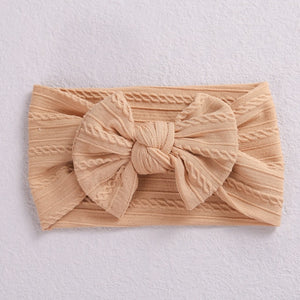 32 Colors Cable Bow Baby Headband for Child Bowknot Headwear Cables Turban for Kids Elastic Headwrap Baby Hair Accessories