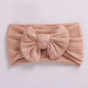 32 Colors Cable Bow Baby Headband for Child Bowknot Headwear Cables Turban for Kids Elastic Headwrap Baby Hair Accessories