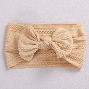 32 Colors Cable Bow Baby Headband for Child Bowknot Headwear Cables Turban for Kids Elastic Headwrap Baby Hair Accessories