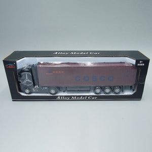 1:50 Diecast Metal Model Toy Container truck Pull Back With Sound & Light