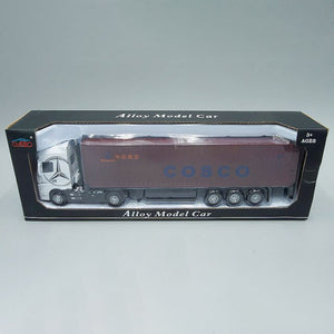 1:50 Diecast Metal Model Toy Container truck Pull Back With Sound & Light