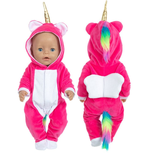 New Pajamas Fit For 17Inches Zapf Baby Born Doll 43cm Born Babies Doll Clothes