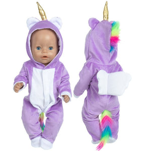 New Pajamas Fit For 17Inches Zapf Baby Born Doll 43cm Born Babies Doll Clothes