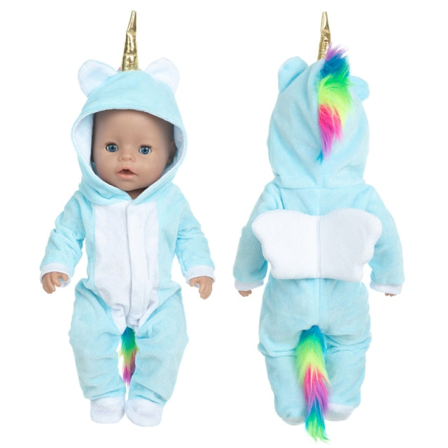 New Pajamas Fit For 17Inches Zapf Baby Born Doll 43cm Born Babies Doll Clothes