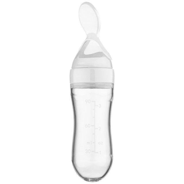 TYRU.HU Toddler Baby Silicone Rice Cereal Bottle Squeeze Spoon Feeder Feeding Accessories Utensils For Newborn Cutlery Bottle