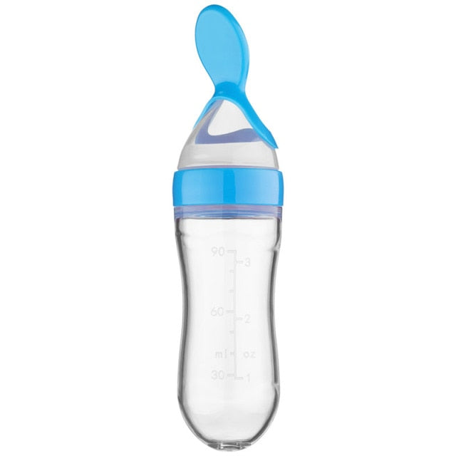 TYRU.HU Toddler Baby Silicone Rice Cereal Bottle Squeeze Spoon Feeder Feeding Accessories Utensils For Newborn Cutlery Bottle