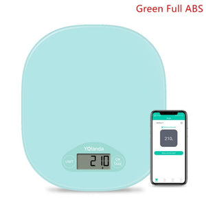 Yolanda 5kg Smart Kitchen Scale Bluetooth APP Electronic Scales Digital Food Weight Balance Measuring Tool Nutrition Analysis
