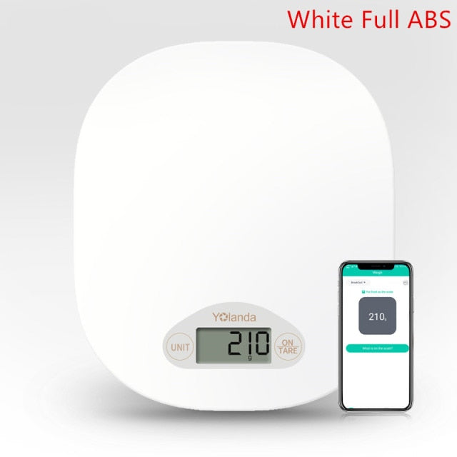 Yolanda 5kg Smart Kitchen Scale Bluetooth APP Electronic Scales Digital Food Weight Balance Measuring Tool Nutrition Analysis