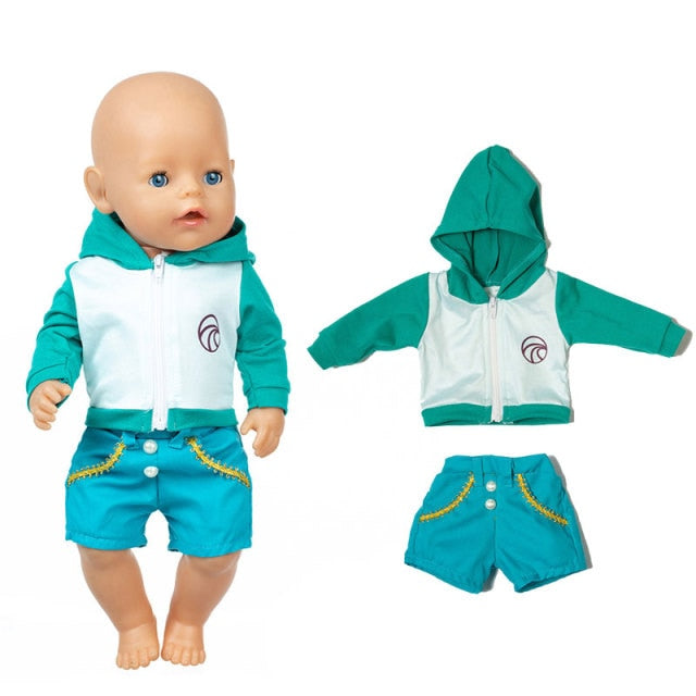 New Pajamas Fit For 17Inches Zapf Baby Born Doll 43cm Born Babies Doll Clothes