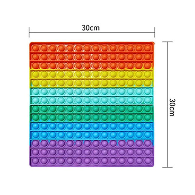 Large 30 CM Size Pop It Fidget Toys Push Bubble School Bag Board Pendant Hot Sale Adult Decompression Toy Children Anti-Stress