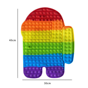 Large 30 CM Size Pop It Fidget Toys Push Bubble School Bag Board Pendant Hot Sale Adult Decompression Toy Children Anti-Stress