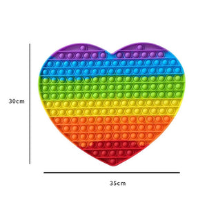 Large 30 CM Size Pop It Fidget Toys Push Bubble School Bag Board Pendant Hot Sale Adult Decompression Toy Children Anti-Stress