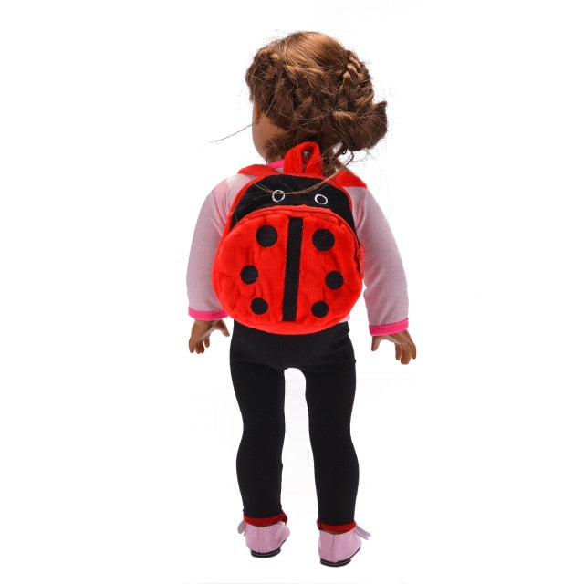 Unicorn Kitty Pony Doll Backpack Purse For American 18 Inch Girl 43 cm Born Baby Doll Clothes Accessories Items,Our Generation