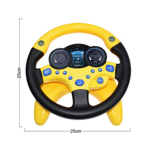 Eletric Simulation Steering Wheel Toy with Light Sound Baby Kids Musical Educational Copilot Stroller Steering Wheel Vocal Toys