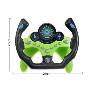 Eletric Simulation Steering Wheel Toy with Light Sound Baby Kids Musical Educational Copilot Stroller Steering Wheel Vocal Toys